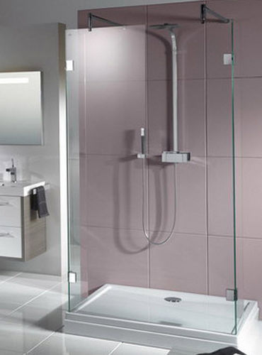 Paroi de douche fixe - SCANDIC S202 - RIHO - en verre trempé / sans cadre