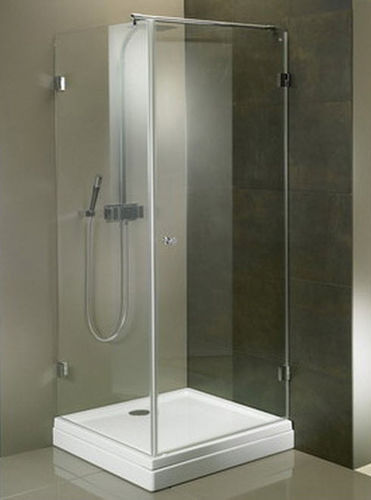 Paroi de douche battante - SCANDIC M201 - RIHO - d'angle / en verre trempé / partiellement encadrée