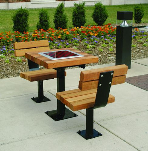 Table d'échecs d'extérieur - 78 - DuMor, Inc. - contemporaine / pour espace public