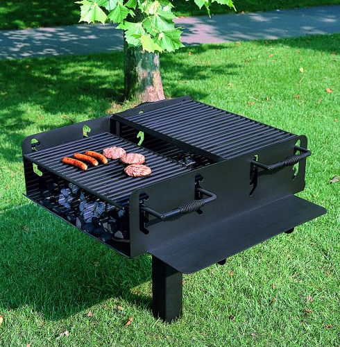 Barbecue à bois - 24 - DuMor, Inc. - professionnel / sur pied / en acier