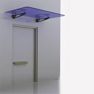 Auvent d'entrée - OCF-22-TR - OZONE OVERSEAS LTD. - en inox / en verre / plat