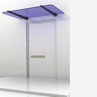 Auvent d'entrée - OCF-33-SW - OZONE OVERSEAS LTD. - en inox / en verre / plat