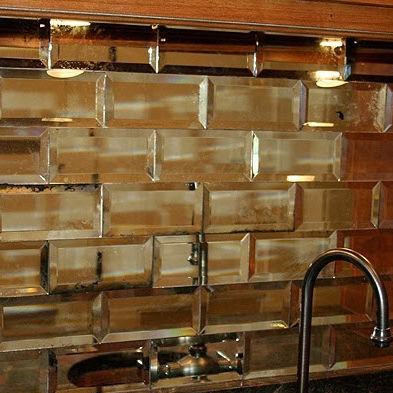 Brique de verre rectangulaire - MIRRORUNIQUE - Aag-glass - miroir / murale