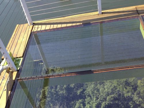 Panneau en verre à motif - GLASSGRIT™ CRYSTAL CLEAR™  - Aag-glass - transparent / pour plancher / pour façade