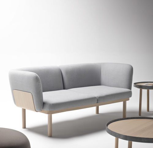 Canapé contemporain - EGON - Alki - en tissu / en cuir / gris