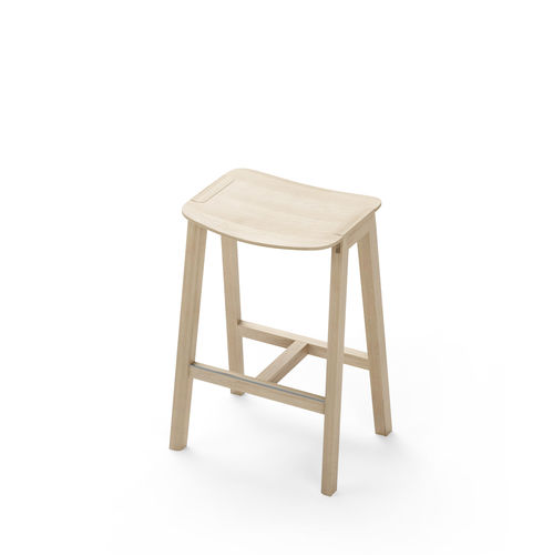 Tabouret de bar contemporain - HELDU - Alki - en chêne / avec piètement en bois / professionnel