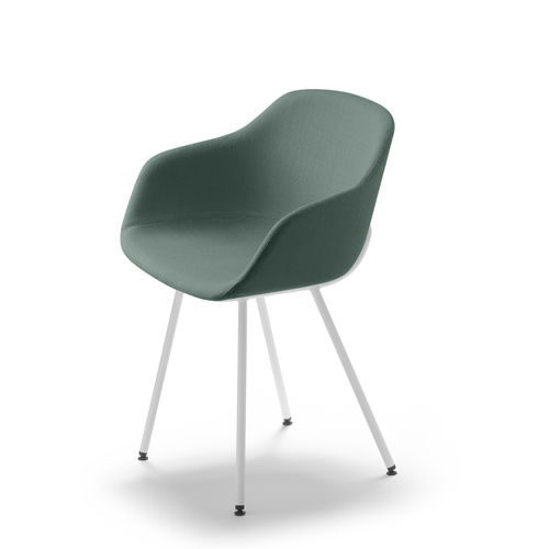 Chaise de salle à manger contemporaine - KUSKOA BI - Alki - d'intérieur / en bioplastique / avec piètement en métal