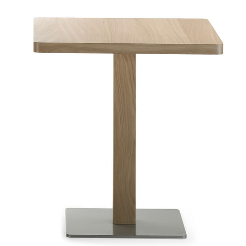 Table bistrot contemporaine - EMEA - Alki - en chêne / avec piètement en métal / avec piètement en chêne
