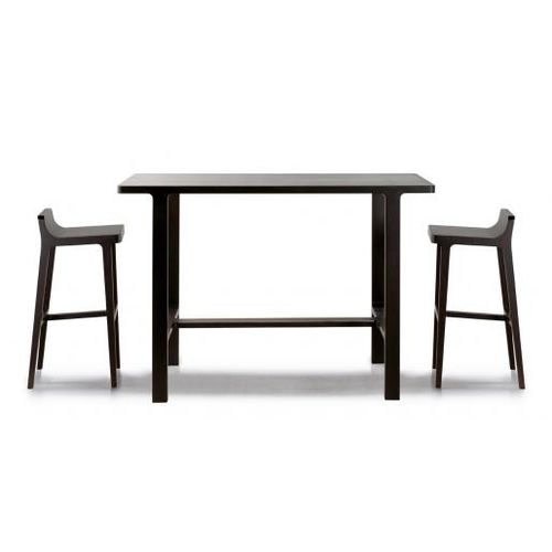 Table mange-debout contemporaine - EMEA - Alki - en chêne naturel / avec piètement en chêne / rectangulaire