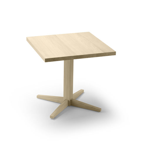 Table bistrot contemporaine - KUSKOA - Alki - en chêne / avec piètement en chêne / carrée