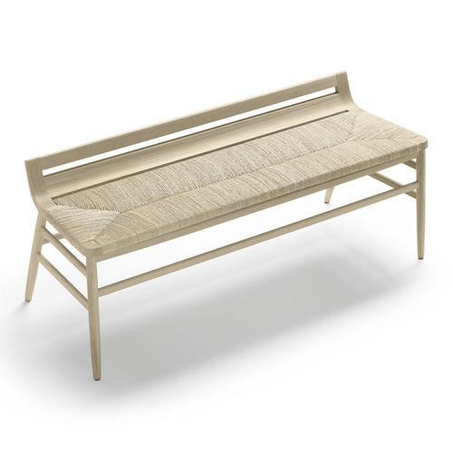 Banc contemporain - KIMUA - Alki - en chêne / en paille / professionnel