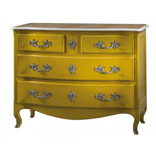 Commode de style Louis XV - LAVALLIERE : 27020 - LABARERE - en bois laqué / non spécifié / jaune
