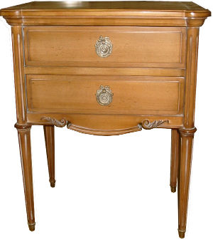 Table de chevet de style Louis XVI - VARENNES : 28030 - LABARERE - en bois / rectangulaire / avec tiroir