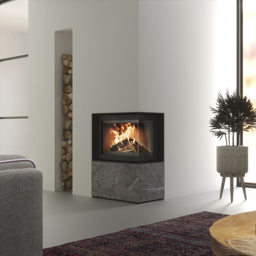 Cheminée à bois - Instyle Corner 660 Low/High - DRU - encastrable / d'angle / double face