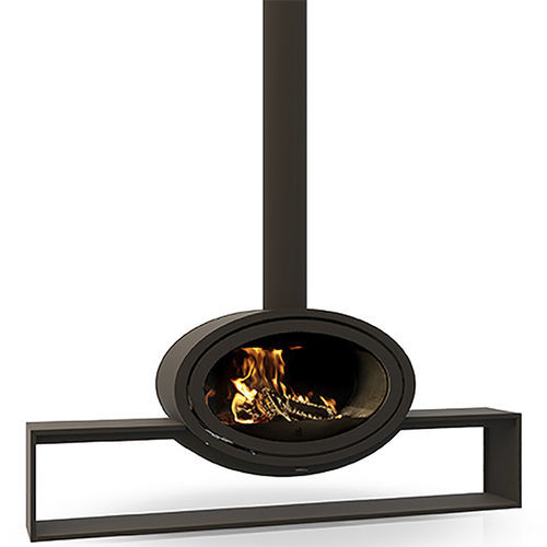Poêle à bois - Dik Geurts - Oval Front, Plateau - DRU - 5 kW - 10 kW / au sol / contemporain