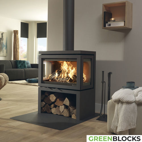 Poêle à bois - Dik Geurts - Vidar Triple Medium, Store - DRU - 9 kW / 4 kW / à poser