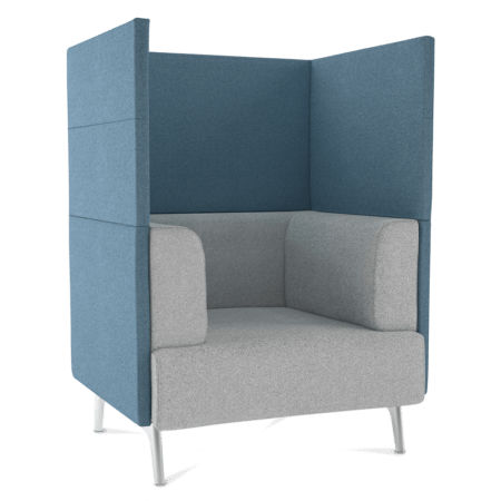 Fauteuil contemporain - TRYST - Connection - en tissu / en acier / avec dossier haut
