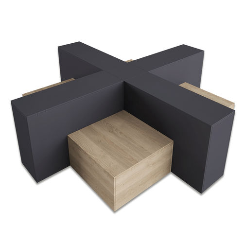 Banc contemporain - Islands - Connection - en bois / avec dossier / sans accoudoirs