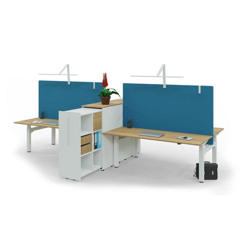 Bureau pour open space - SPINE-B - Leuwico - sur pied / de 2 à 4 personnes / contemporain