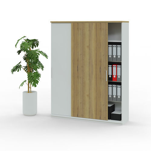 Armoire de classement basse - ISCUBE - Leuwico - haute / en MDF / en acier