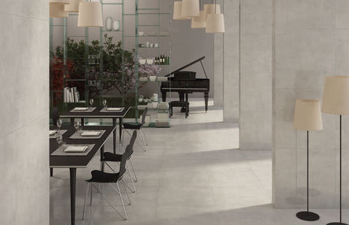 Carrelage en grès cérame - STUDIO : GRIGIO 1 - Century - poli / d'intérieur / de sol