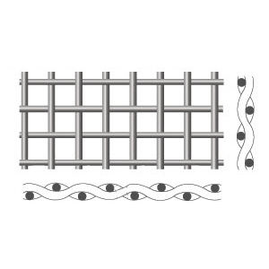 Toile métallique tissée en acier inox - PLAIN WEAVE - Actis Furio - pour façade / à maille carrée / argentée