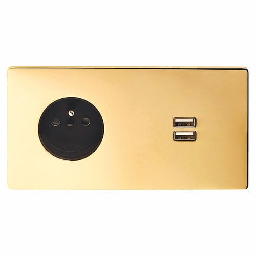 Prise de courant - M  - MOD ELEC - USB / double / murale