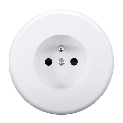 Prise de courant - Iris  - MOD ELEC - murale / en inox / classique