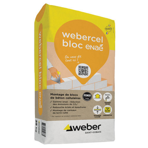 Mortier-colle de hourdage - WEBERCEL BLOC ENAÉ - Weber Industries - de réparation / de scellement / adhésif