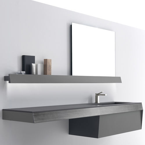 Meuble vasque suspendu - KUT - karol - en bois / design / sans porte
