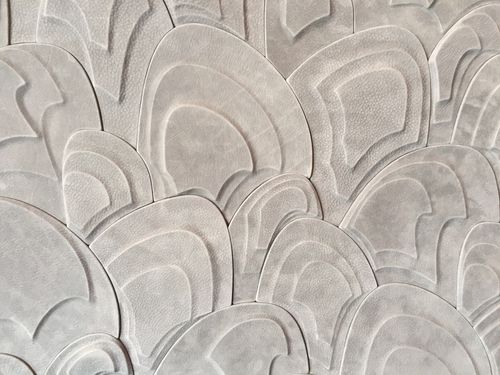 Panneau décoratif pour agencement intérieur - Christophe Fey Concept - mural / en cuir / à relief
