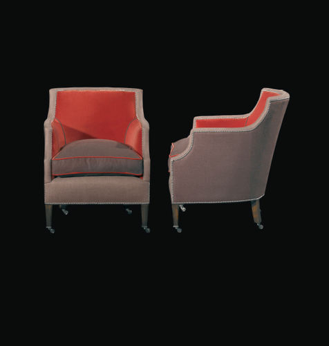 Fauteuil classique - PALMER - William Yeoward - en tissu / à roulettes