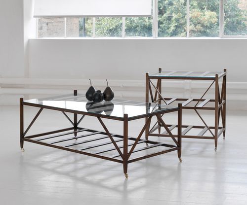 Table basse contemporaine - ARCHITECT SMALL - William Yeoward - en bois / rectangulaire / à roulettes