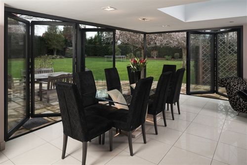 Baie vitrée coulissante-empilable - SUPERTHERM 80 - SunParadise - pliante / en aluminium / à double vitrage