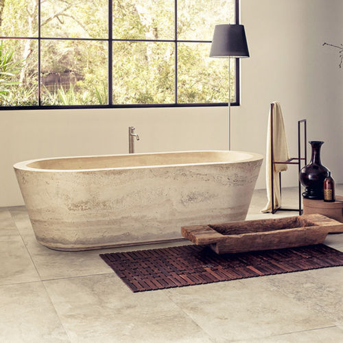 Baignoire ovale - PARIS - PIETRE DI RAPOLANO PDR SRL - à poser / pour habitat / en travertin