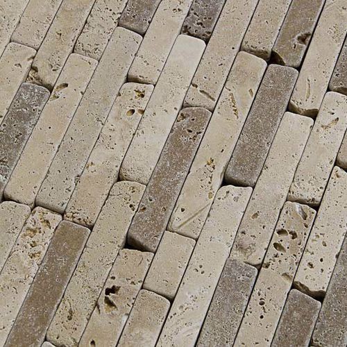Mosaïque en pierre naturelle - MURETTO - PIETRE DI RAPOLANO PDR SRL - en travertin / vieillie / d'extérieur