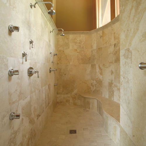 Carrelage en travertin - NUVOLATO GOLD - PIETRE DI RAPOLANO PDR SRL - poli / brossé / d'intérieur