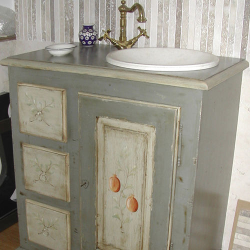Meuble vasque à poser - FIESOLE - PIETRE DI RAPOLANO PDR SRL - en bois / classique