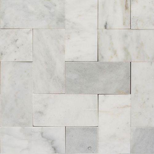 Mosaïque en marbre - Bianco T 7.5x15x1 - PIETRE DI RAPOLANO PDR SRL - polie / brillante / d'intérieur