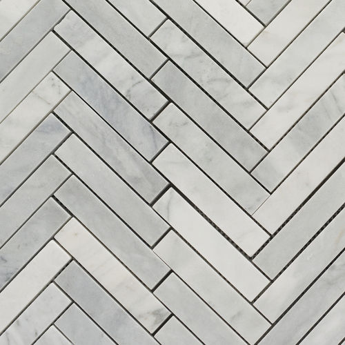 Mosaïque en marbre - SPINA PICCOLA BIANCO T 7,5 x 2 x 1 - PIETRE DI RAPOLANO PDR SRL - brillante / de cuisine / de salle de bain