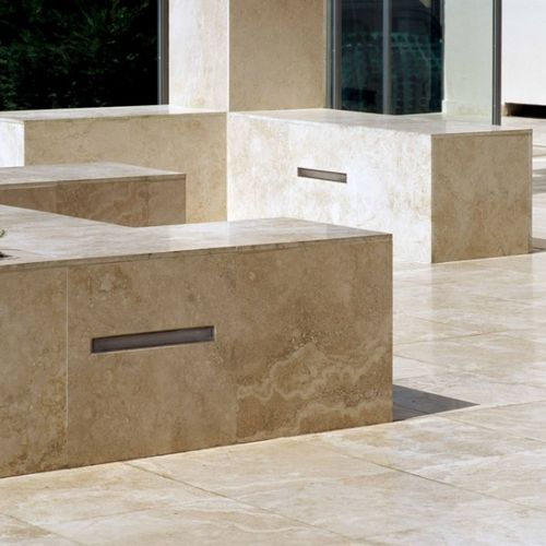 Carrelage en travertin - BECAGLI CHIARO - PIETRE DI RAPOLANO PDR SRL - poli / mat / d'intérieur