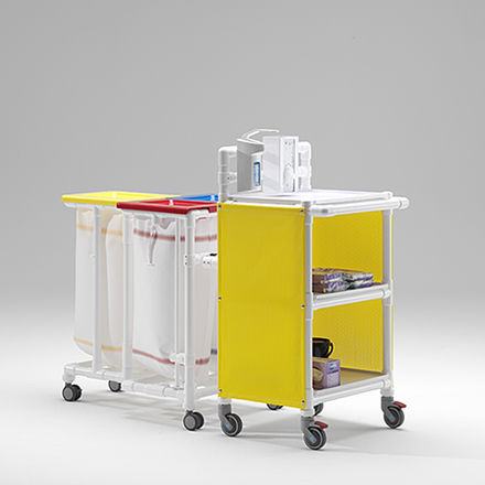 Chariot de soins - MC 633 S - RCN Medizin- und Rehatechnik - à linge / pour établissement de santé / en plastique