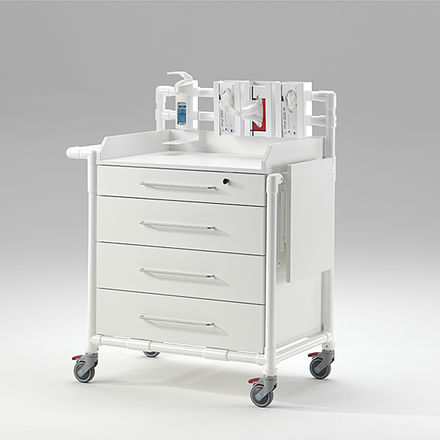 Chariot de soins - CUSTOM SOLUTION II - RCN Medizin- und Rehatechnik - pour établissement de santé / pliant / en plastique
