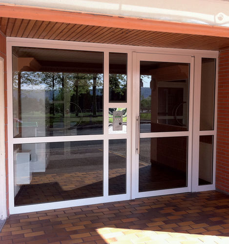 Porte d'entrée - TARENTELLE - decayeux - en acier / pivotante à axe excentré / contemporaine