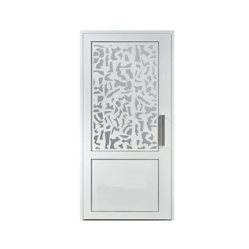 Porte d'entrée - IBISCUS - decayeux - en acier / pivotante à axe excentré / contemporaine