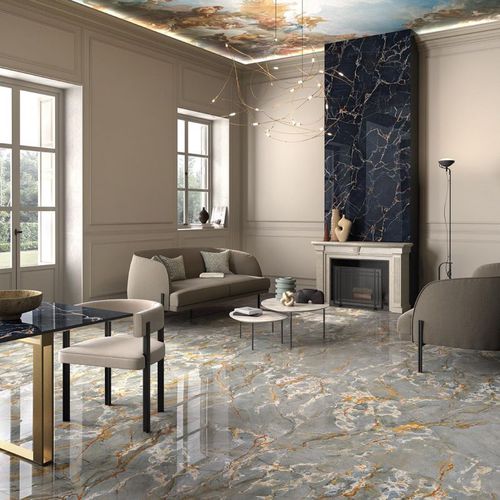 Carrelage en grès cérame - SENSI SIGNORIA - ABK - poli / brillant / d'intérieur