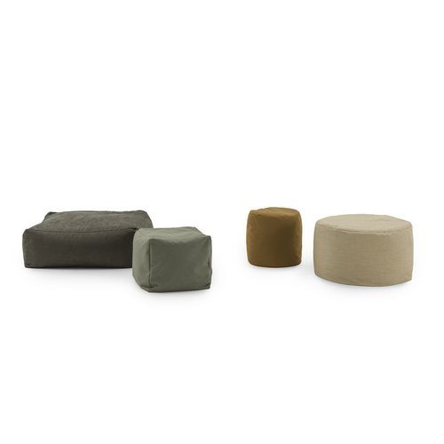 Pouf contemporain - soft - Bolzan Srl-Società Benefit - en laine / en lin / en coton