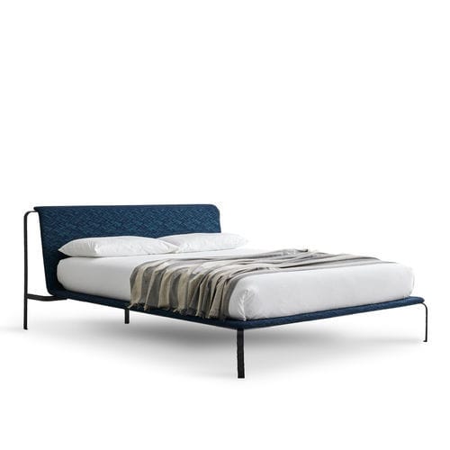 Lit double - Bend-e - Bolzan Srl-Società Benefit - contemporain / tapissé / avec tête de lit