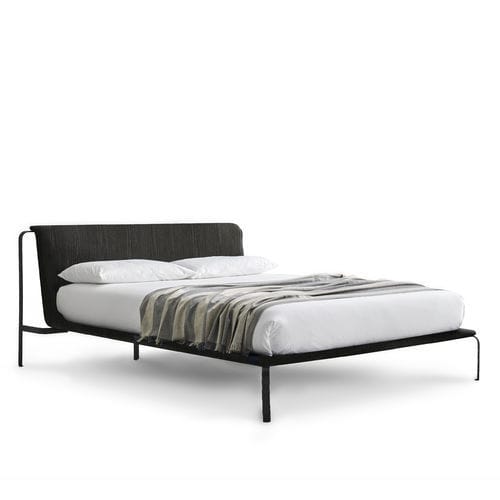 Lit double - Bend-e Wood - Bolzan Srl-Società Benefit - contemporain / avec tête de lit / Fabriqué en Italie
