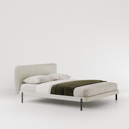 Lit double - JOY  - Bolzan Srl-Società Benefit - contemporain / avec tête de lit / tapissé